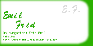 emil frid business card